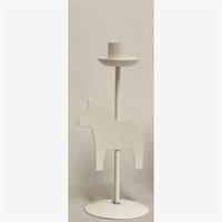 Hästljusstake vit 20cm